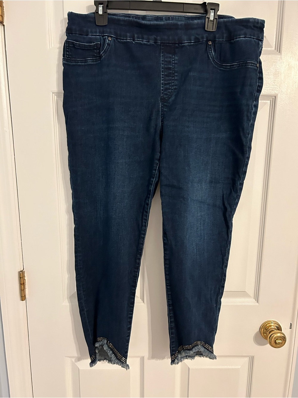 Chico’s Dark Blue Ankle Length Jegging Pull-On Jeans